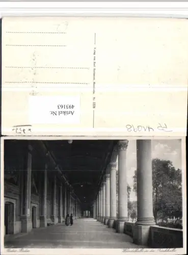 493163,Baden-Baden Wandelhalle in d. Trinkhalle Säulen