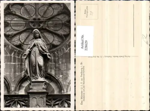 228629,Freiburg i. Breisgau Das Münster U. L. F. Madonna auf d. Renaissance-Vorhalle Detailansicht