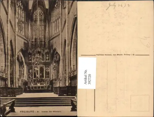 392720,Freiburg im Breisgau Münster Kirche Innenansicht