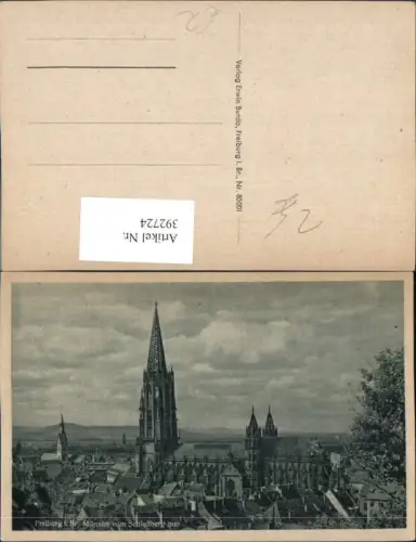 392724,Freiburg im Breisgau Teilansicht Münster Kirche vom Schlossberg