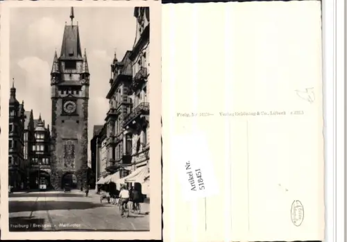 518451,Freiburg im Breisgau Martinstor Tor Turm Straßenbahn