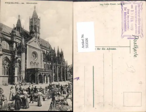 553326,Freiburg im Breisgau Münsterplatz Leute Markt