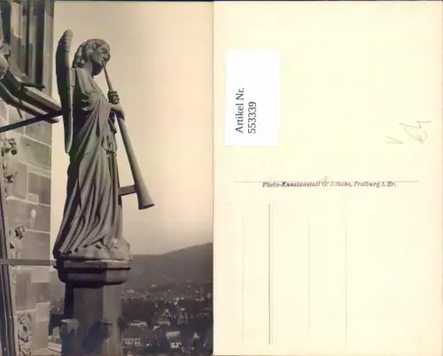 553339,Foto-AK Freiburg im Breisgau Münster Statue pub Röbcke