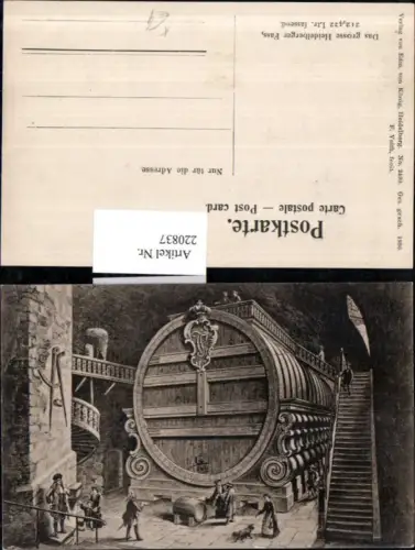 220837,Künstler AK F. Veith Heidelberg Das große Fass pub Edmund v. König 2490
