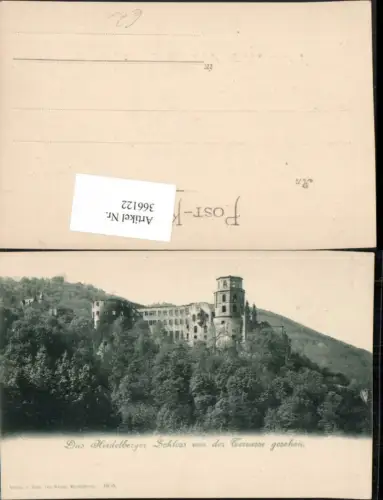 366122,Heidelberg Schloss von d. Terrasse