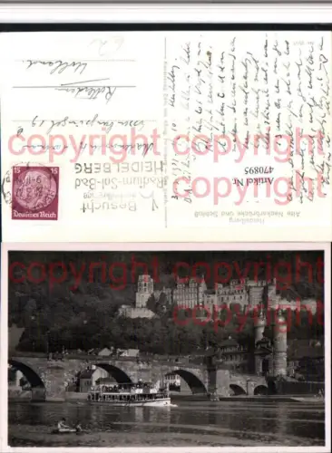 470895,Heidelberg Alte Neckarbrücke Brücke m. Schloss