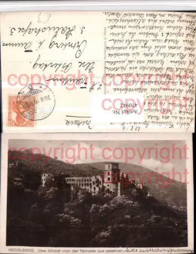 470942,Heidelberg Schloss von d. Terrasse