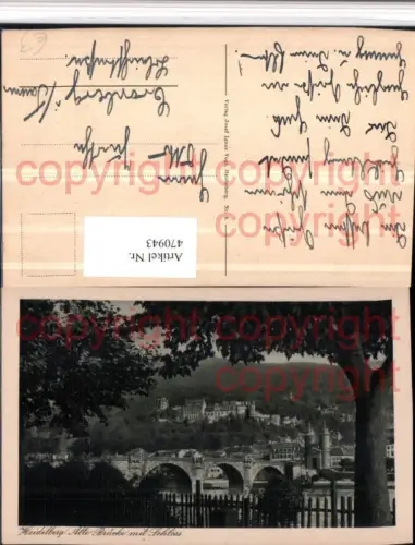 470943,Heidelberg Alte Brücke m. Schloss