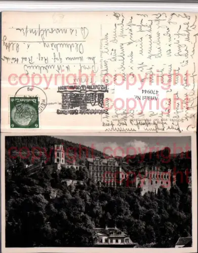 470944,Heidelberg Schloss von d. Hirschgasse