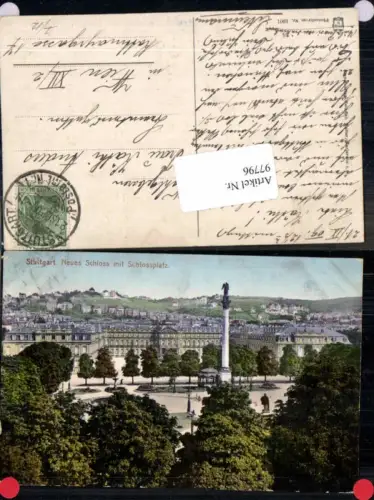 97796,Stuttgart Neues Schloss m. Schlossplatz