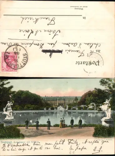 702341 Stuttgart Anlagensee m. Schloss