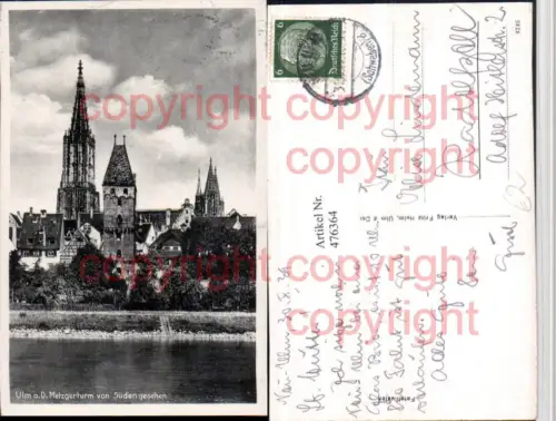 476364,Ulm an d. Donau Metzgerturm Turm Kirche