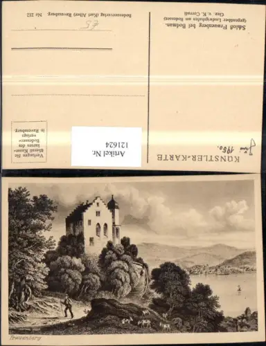 121624,Frauenberg Bleistiftzeichnung Radierung v. K. Corradi