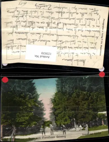 122020,Gruss v. Forsthaus Geisweg Strasse n. Haslach Ansicht m. Wanderer