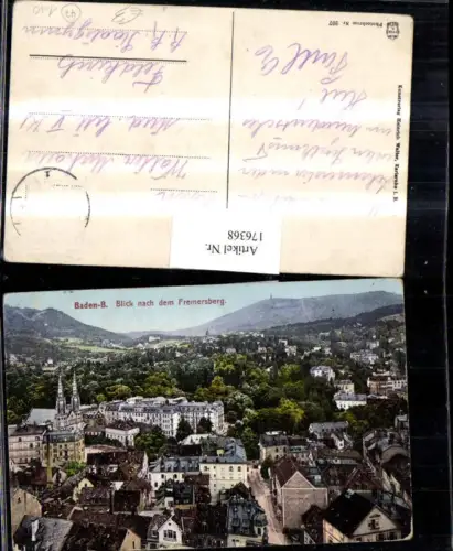 176368,Baden-Baden Teilansicht Blick n. d. Fremersberg