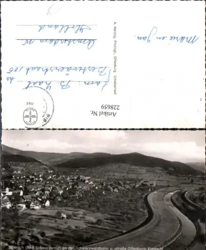 228659,Biberach Totale Bad. Schwarzwald a. d. Schwarzwaldbahn u. Offenburg-Konstanz