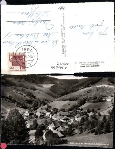 228712,Happach Kr. Lörrach südl. Schwarzwald Totale