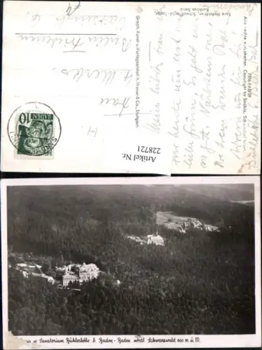 228721,Sanatorium Bühlerhöhe b. Baden-Baden im nördlichen Schwarzwald