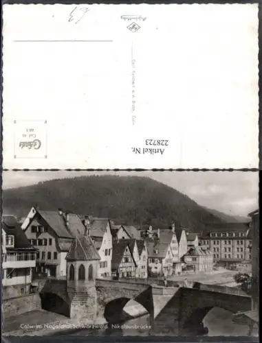 228723,Calw im Nagoldtal im Schwarzwald Nikolausbrücke Brücke