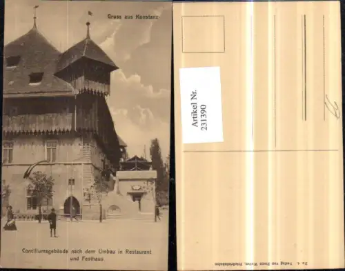 231390,Gruß aus Konstanz Conciliumsgebäude Gebäude nach d. Umbau in Restaurant u. Festhaus