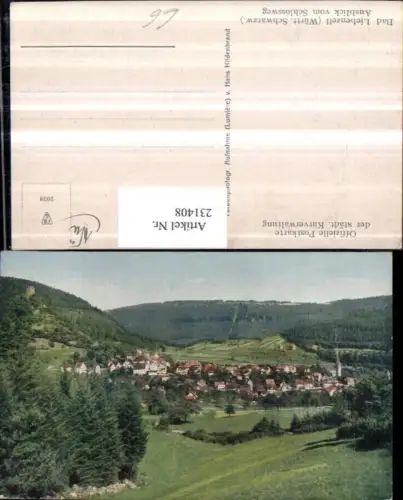 231408,Bad Liebenzell im Schwarzwald Totale Ausblick v. Schlossweg