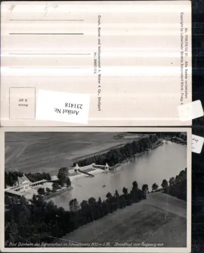 231418,Bad Dürrheim Höhensolbad im Schwarzwald Strandbad Fliegeraufnahme