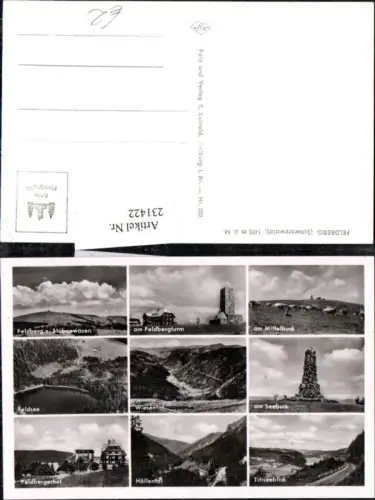 231422,Feldberg im Schwarzwald Turm Seebuck Titisee Feldsee Berghotel Höllental Mehrbildkarte