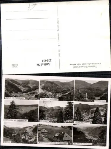 231424,Todtnau im Schwarzwald Totale Feldberg Kriegerdenkmal Silberberg Sessellift Schwarzwaldhäuser Mehrbildkarte