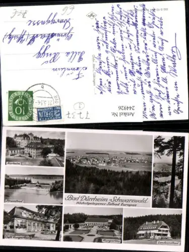 244926,Bad Dürrheim im Schwarzwald Totale Kurheim Strandbad Kurgarten Landessolbad Cafe Mehrbildkarte