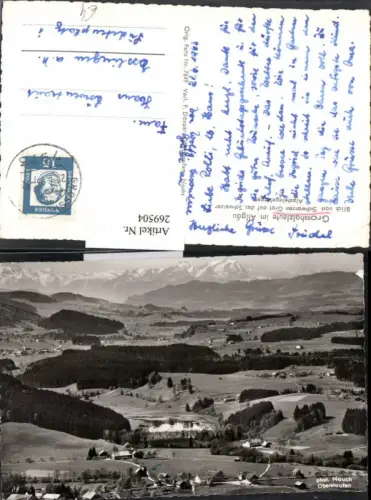 269504,Großholzleute Isny Totale Blick v. Schwarzen Grat a. d. Schweizer Alpsteingebirge