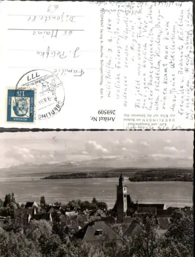 269509,Überlingen a. Bodensee Totale m. Blick a. d. Schweizer Alpen