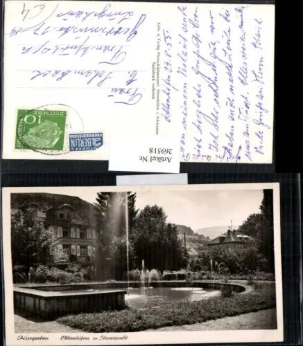 269518,Ottenhöfen i. Schwarzwald Kurgarten Brunnen