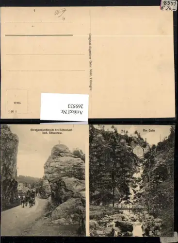 269533,Gütenbach Schwarzwald Straßendurchbruch u. Am Deich