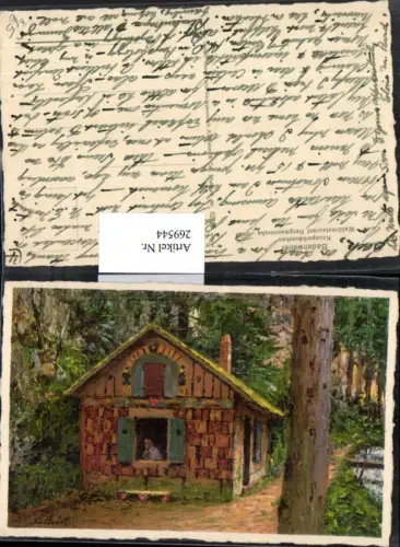 269544,Künstler AK Badenweiler Knusperhäuschen Waldrestaurant Bergmannsruhe