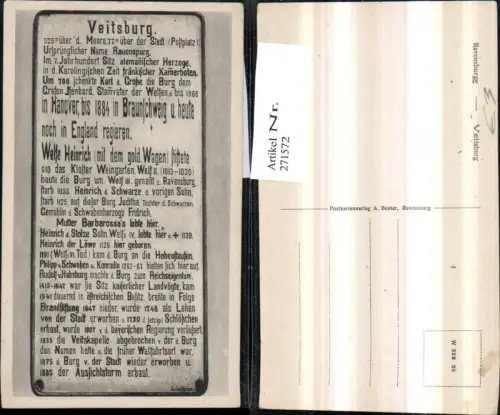 271572,Ravensburg Veitsburg Text von Gustav Werner