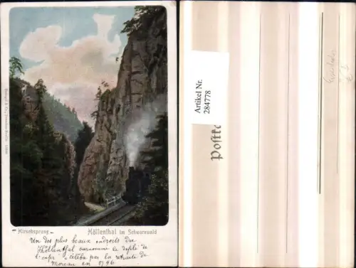 284778,Höllental im Schwarzwald b. Breitnau Hirschsprung Eisenbahn Lokomotive