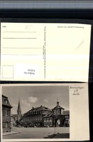 318291,Emmendingen Am Tor Straßenansicht Kirchenturm Goethe Halle