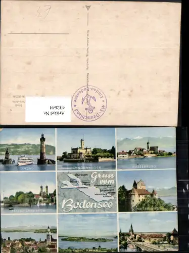 432644,Bodensee Lindau Langenargen Wasserburg Überlingen Konstanz Mehrbildkarte