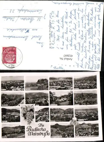 432697,Badische Weinstraße Wein Offenburg Oberkirch Waldheim Bühl Steinbach Mehrbildkarte