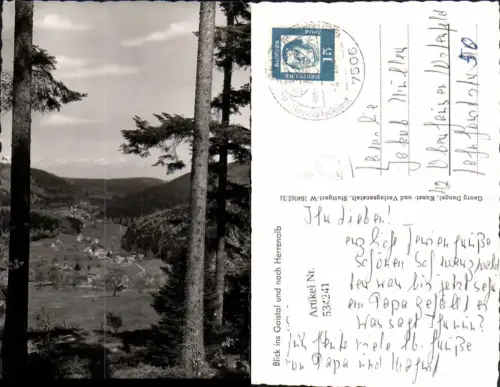 534241,Foto Ak Blick ins Gaistal u. n. Bad Herrenalb