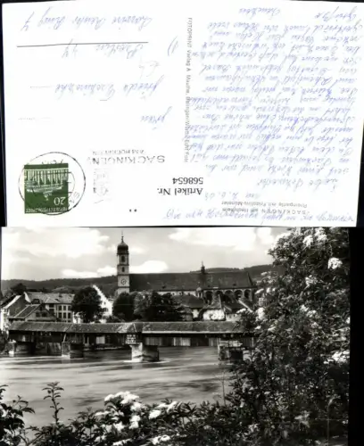 568654,Bad Säckingen a. Hochrhein Rheinpartie m. Fridolins-Münster Brücke