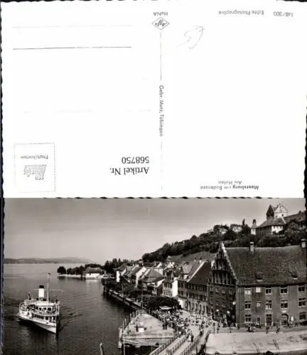 568750,Foto Ak Meersburg a. Bodensee Am Hafen Schiff Dampfer
