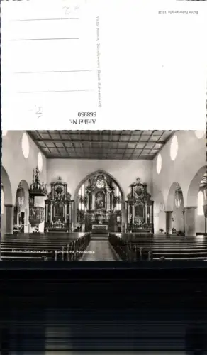 568950,Foto Ak Elzach Schwarzwald Katholische Pfarrkirche Innen Altar