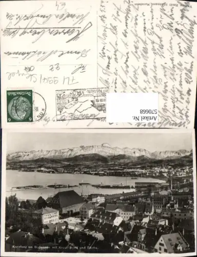 570668,Konstanz a. Bodensee m. Kreuzlingen u. Säntis Stempel Im Schwarzwald mit Postauto