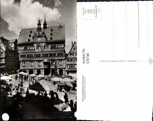 570746,Foto Ak Tübingen Marktplatz m. Rathaus Markt