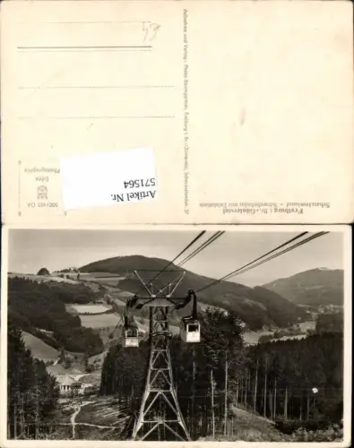 571564,Foto Ak Freiburg i. Breisgau Günterstal Schwebebahn m. Talstation Gondel Seilbahn