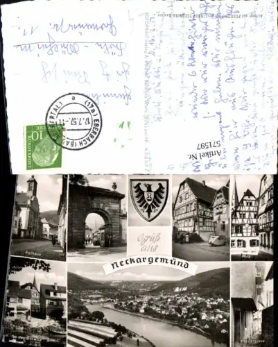 571597,Mehrbild Ak Neckargmünd Rathaus Pfalz an der Elsenz