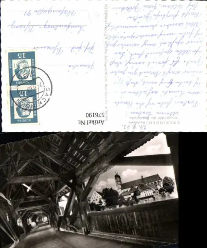 576190,Bad Säckingen Hochrhein Innenansicht d. Rheinbrücke Brücke