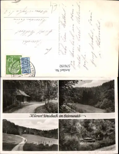 576192,Mehrbild Ak Waldbrunn Weisbach i. Odenwald Brunnen