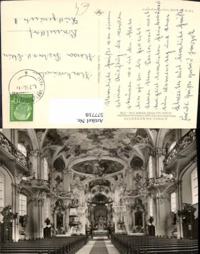 577718,Nußdorf Überlingen Kloster Birnau a. Bodensee Innenansicht Altar